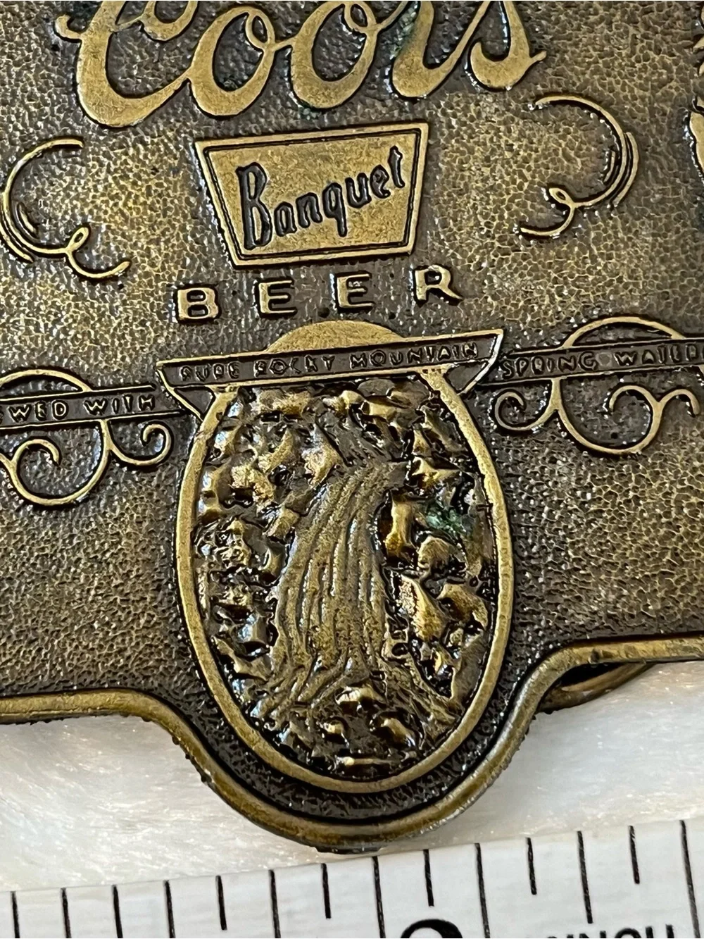 Vintage Coors Banquet Beer Adolph Coors Company Colorado Brass Belt Buckle